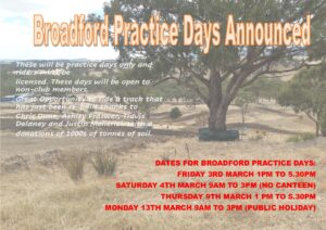 broadford practice days